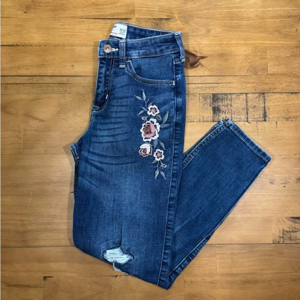 Embroidered Blue Jeans